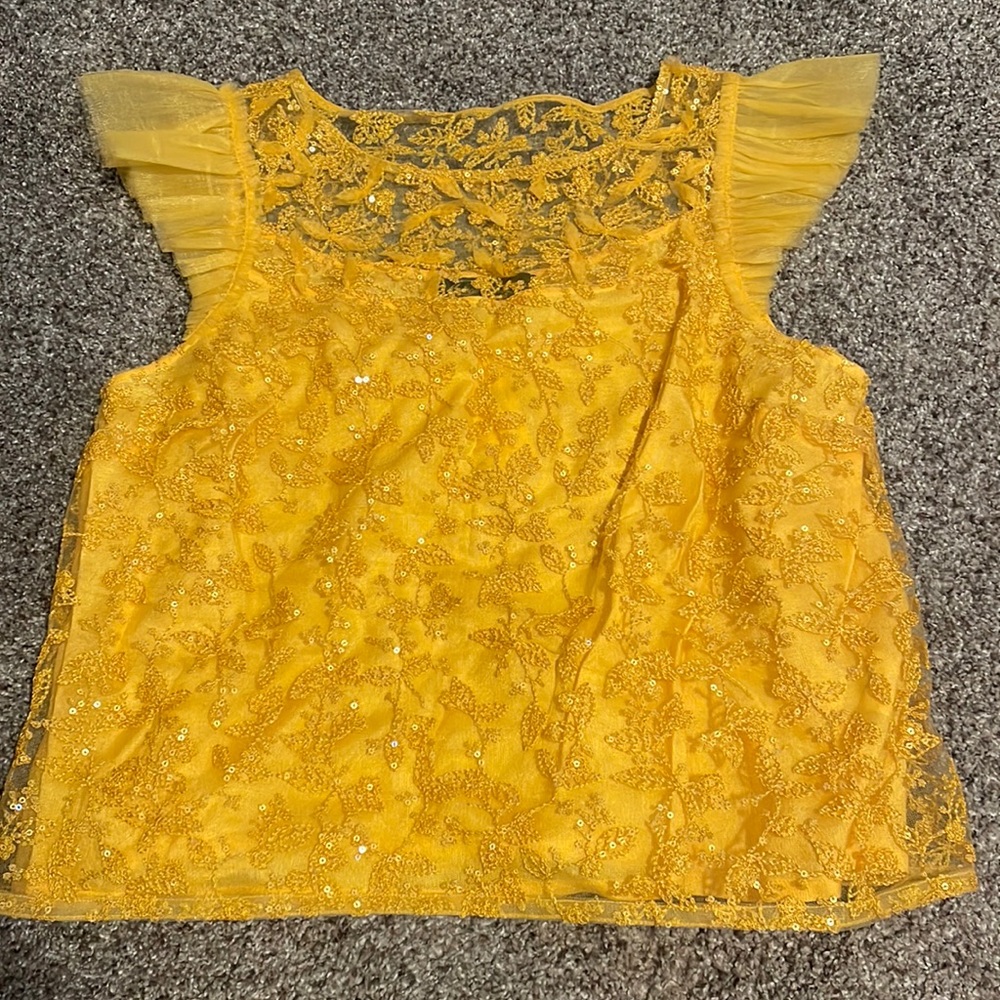 Yellow Anthropologie top